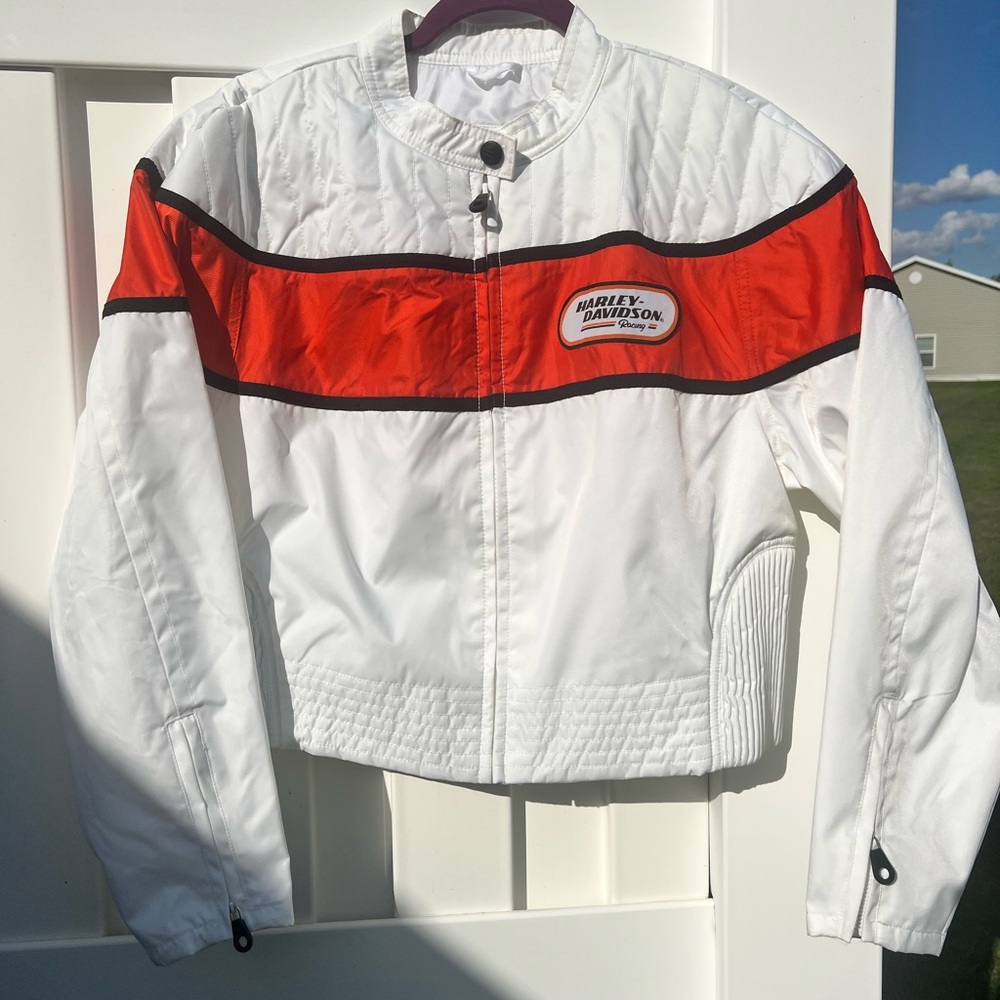 Harley Davidson white racing/riding jacket